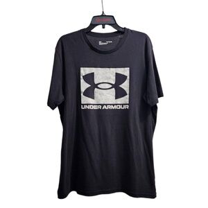 Under Armour TShirt Mens Size Extra Large Black Crew Neck Logo Athletic Performa